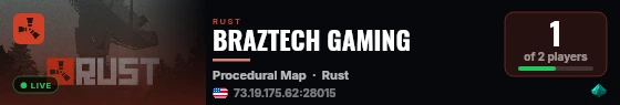 BRAZTECH GAMING live status badge