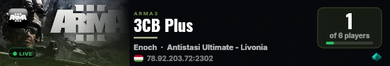 3CB Plus live status badge