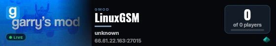 LinuxGSM live status badge