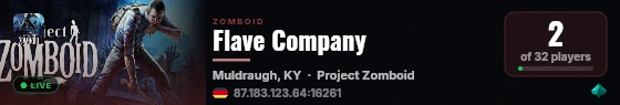 Flave Company live status badge