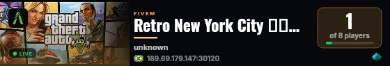 Retro New York City ₂₀₀₀ₛ live status badge