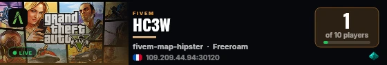 HC3W live status badge