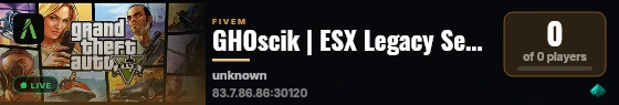 GHOscik | ESX Legacy Server live status badge