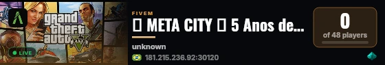 default FXServer live status badge
