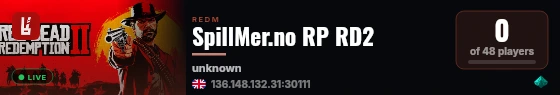 SpillMer.no RP RD2 live status badge