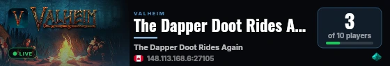 The Dapper Doot Rides Again live status badge