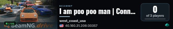 I am poo poo man | Connect Hosting live status badge