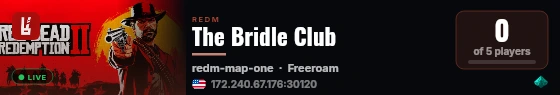 The Bridle Club live status badge