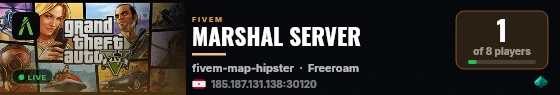MARSHAL SERVER live status badge