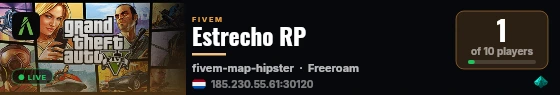 Estrecho RP live status badge