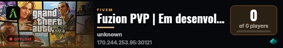 Fuzion PVP | Em desenvolvimento live status badge