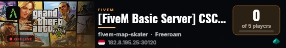 [FiveM Basic Server] CSCH-me live status badge