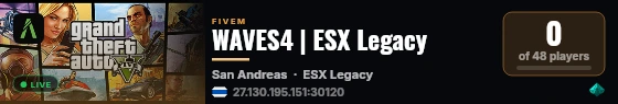 WAVES4 | ESX Legacy live status badge