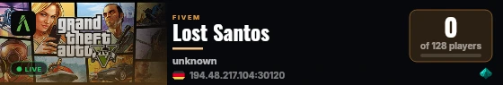 Lost Santos live status badge