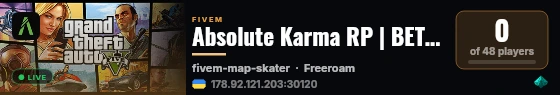 Absolute Karma RP | BETA | India live status badge