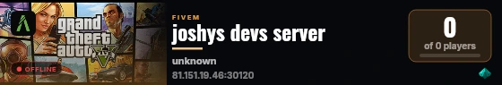 joshys devs server live status badge