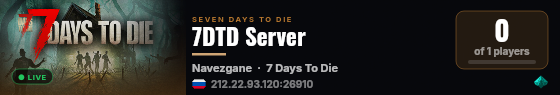 7DTD Server live status badge