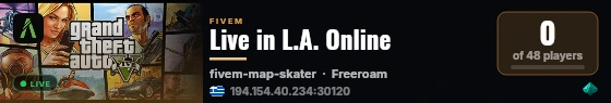 Live in L.A. Online live status badge