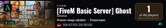 [FiveM Basic Server] Ghost live status badge