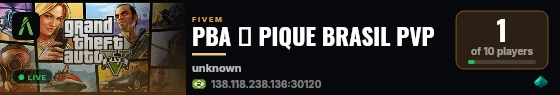 PBA ⤳ PIQUE BRASIL PVP live status badge