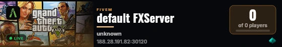 default FXServer live status badge