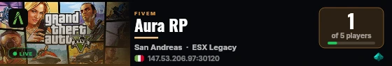 Aura RP live status badge