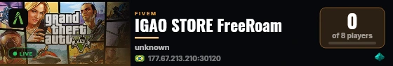 IGAO STORE FreeRoam live status badge