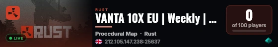 VANTA 10X EU | Weekly | No BPs | PvP live status badge