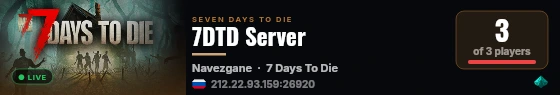 7DTD Server live status badge