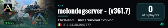 melondogserver - (v361.7) live status badge