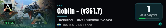 Goblin - (v361.7) live status badge