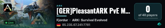 [GER]PleasantARK PvE Modded - (v361.7) live status badge