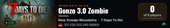 Gonzo 3.0 Zombie live status badge