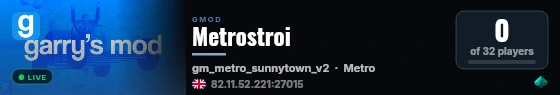 Metrostroi live status badge