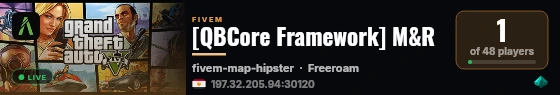 [QBCore Framework] M&R live status badge