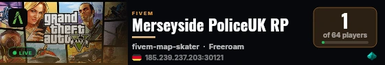 Merseyside PoliceUK RP live status badge