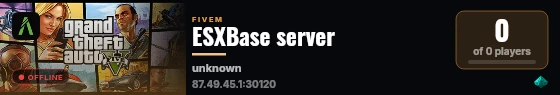 ESXBase server live status badge