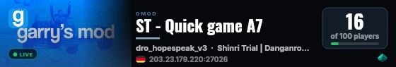 ST - Quick game A7 live status badge