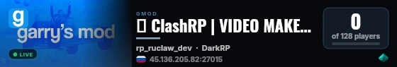 🤏 ClashRP | VIDEO MAKE 🤏 live status badge