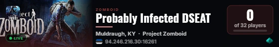 Probably Infected DSEAT live status badge