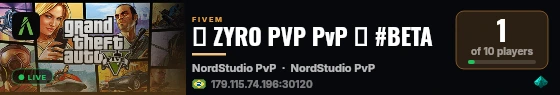 🔹 ZYRO PVP PvP 🔹 #BETA live status badge