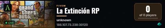 La Extinción RP live status badge