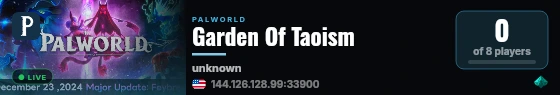 Garden Of Taoism live status badge