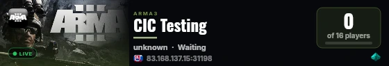 CIC Testing live status badge