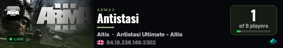Antistasi live status badge