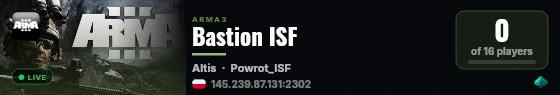 Bastion ISF live status badge