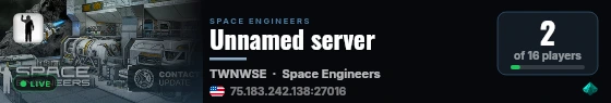 Unnamed server live status badge