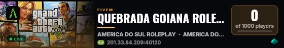 QUEBRADA GOIANA ROLEPLAY live status badge