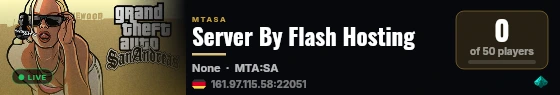 Server By Flash Hosting live status badge