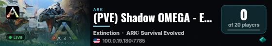 (PVE) Shadow OMEGA - Extinction - (v361.7) live status badge